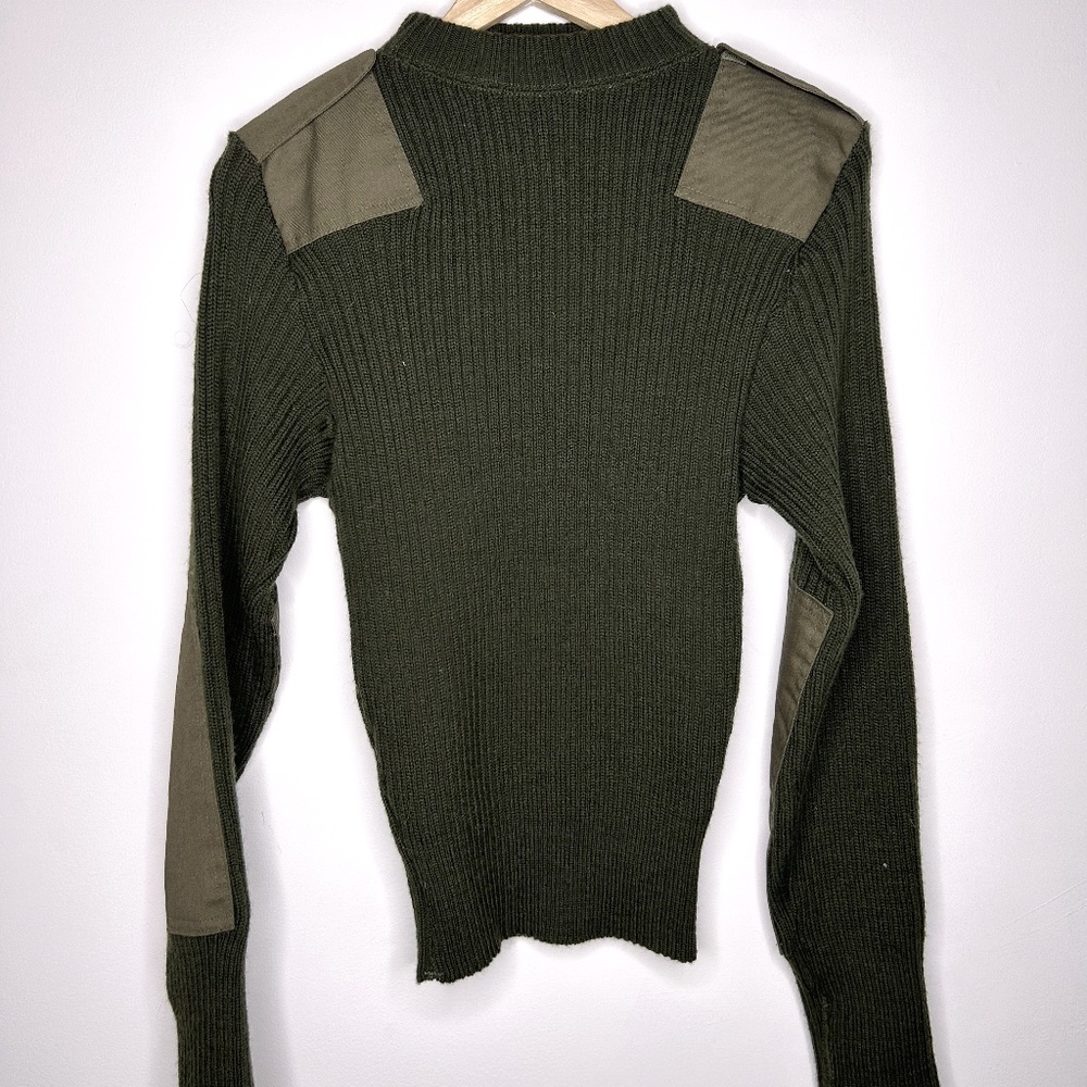 Military Issue wool pullover with reimforced shoulders and elbows 36